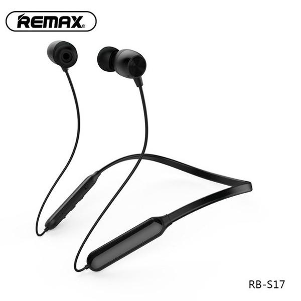 โปรโมชัน Remax รุ่น RB-S17 Neckband Sprots Headset Small Talk หูฟังบลูทูธ หูฟังไร้สาย PowerFul Sound Bluetooth Version 4.1 ราคาถูก หูฟัง หูฟังสอดหู