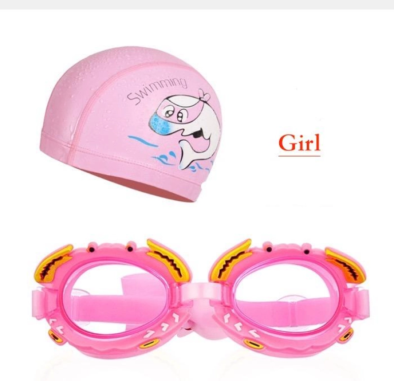 ภาพหน้าปกสินค้าแว่นตาวายน้ำสำหรับเด็ก ชุดอุปกรณ์ แว่นว่ายน้ำ สำหรับเด็ก Swim Goggles Set for Kids มีหมวกว่ายน้ำ + แว่นว่ายน้ำ ครบชุด