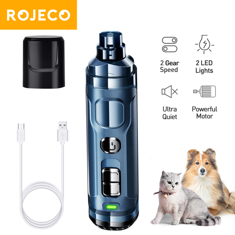 ROJECO N30 Electric Dog Nail Clippers Rechargeable Pet Nail Grinder Claws Nail Automatic Cat Claws Cutter Pet Trimmer for Dogs Cats Pets ราคา 192 บาท*ส่งฟรี