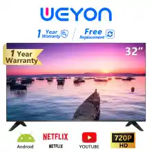 ภาพขนาดย่อของสินค้าทีวี 32 นิ้วสมาร์ททีวีทีวี Smart TV HD ทีวีราคาถูกทีวีจอแบนสามารถรับชม YouTube ได้โดยตรง