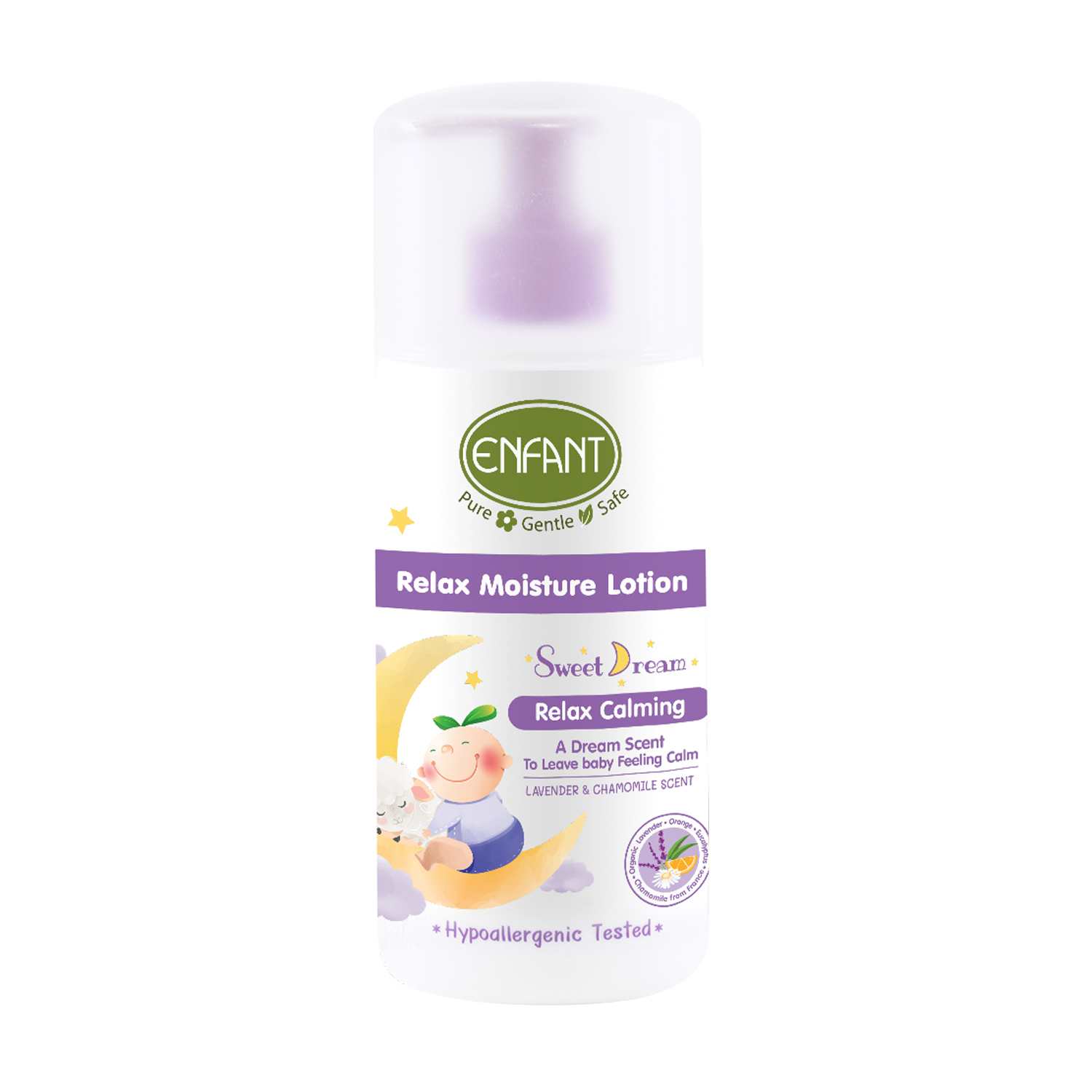 ENFANT (อองฟองต์) Sweet Dream Relax Moisture Lotion โลชั่นบำรุงผิว สูตรอ่อนโยน กลิ่นลาเวนเดอร์ ใช้ได้ตั้งแต่เด็กแรกเกิด ขนาด 250 มล.