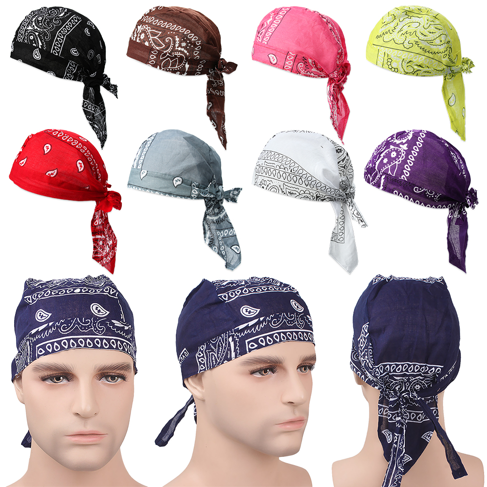 MILDNESS DIGITAL GOODS Outdoor Sport Elastic Cotton Quick Dry Headscarf Bandana Hair Loss Cap Pirate Hat MuslimTurban