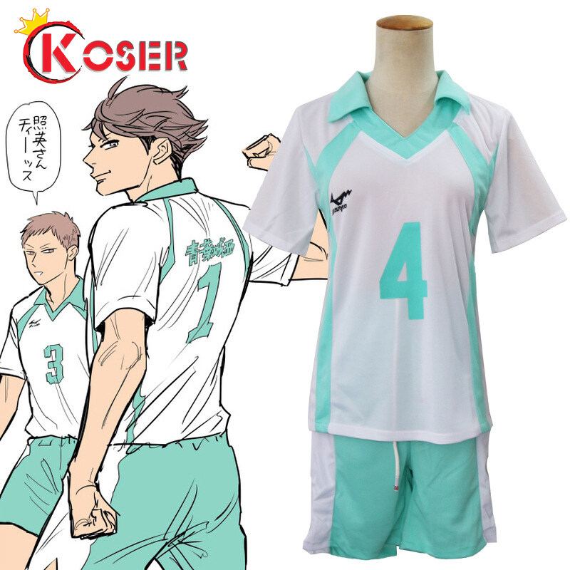 [COSER KING Store] Haikyuu!! Shoyo Hinata kageyama tobio เครื่องแต่งกายคอสเพลย์ การ์ตูนอะนิเมะ Aoba Johsai Oikawa Tooru Cosplay Costume โรงเรียนชุดคอสเพลย์ Volleyball Team เสื้อกีฬา ไฮคิวคู่ตบฟ้า