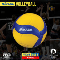 MIKASA ลูกวอลเลย์บอลหนังอัด ลูกวอลเลย์บอล Volleyball V200W / V300W / V320W  / V330W  เบอร์ 5 แถมฟรี เข็มสูบ+ตาข่าย