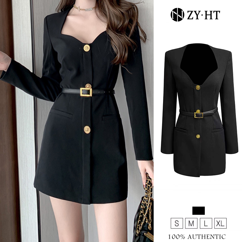 ZY.HT EraVogue เดรสผู้หญิง เดรสสีดำ เดรสไปงานแต่ง เดรสมินิ เดรสผ้าสูท เดรสวินเทจ เดรสทำงาน เดรสออกงาน เดรสเซ็กซี่ เดรสเกาหลี ชุดออกงาน 4417 ราคา 1,555 บาท*ส่งฟรี