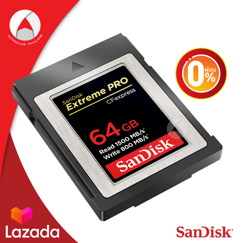 [ผ่อน 0%] SanDisk Extreme PRO CFexpress Card Type B 64GB ผ่อนนานสูงสุด 6 เดือน (SDCFE-064G-GN4NN) อุปกรณ์จัดเก็บข้อมูล เมมโมรี่การ์ด แซนดิส Compact Flash รับประกัน Limited Lifetime ปี โดย Synnex