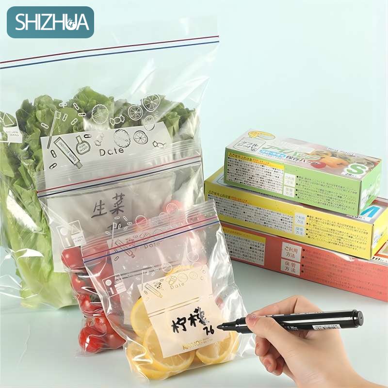 ถุงถนอมอาหารแบบถุงซิปสองชั้น ถุงถนอมอาหารใส่อาหาร ถุงถนอมอาหาร ถุงซิปใส ถุงเก็บอาหาร พร้อมช่องเขียนชื่อ มี 3ขนาด#B-069 ราคา 16 บาท*ส่งฟรี