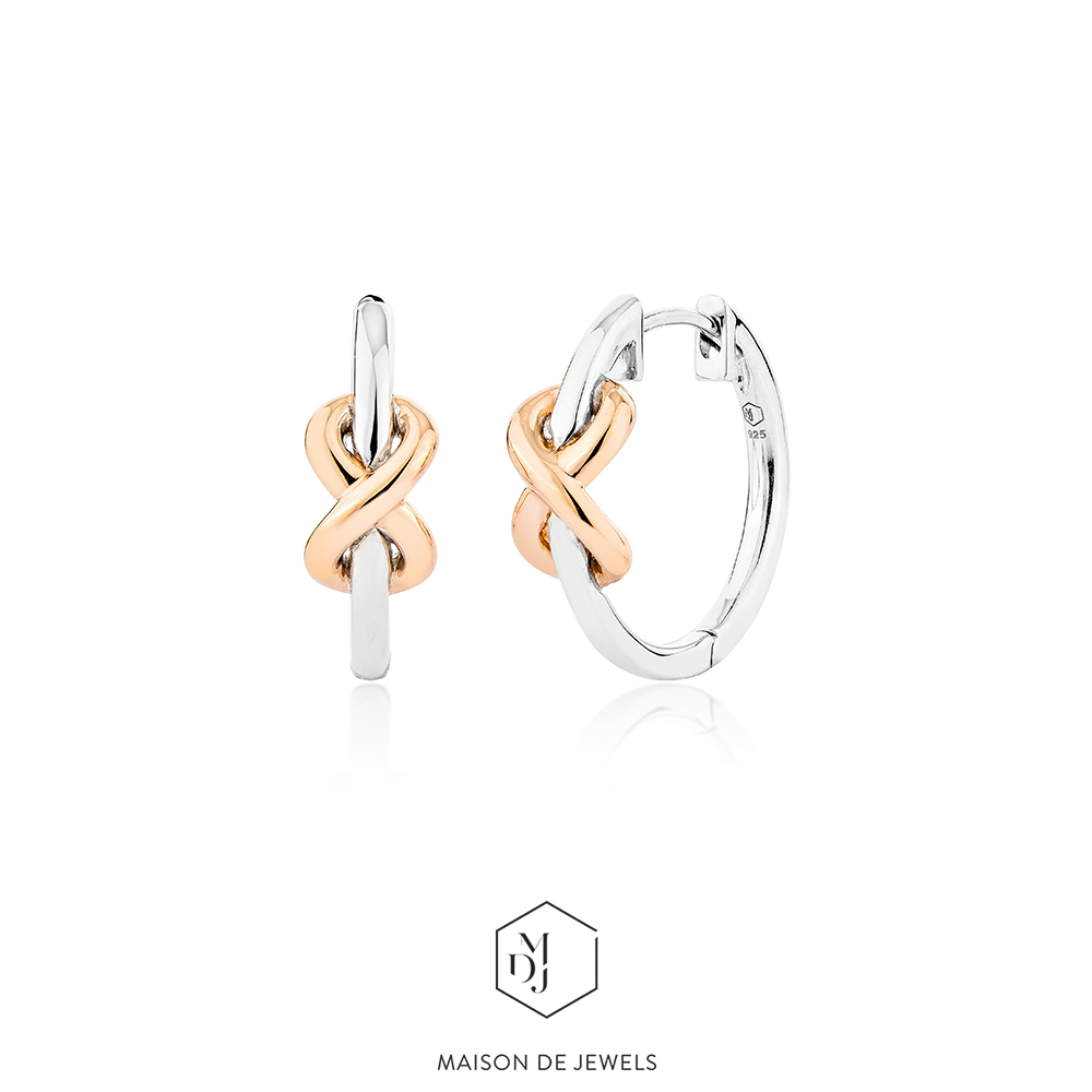 Maison de Jewels - Infinite Earring ต่างหูเงิน โรสโกลด์ ต่างหูใส่ทุกวัน