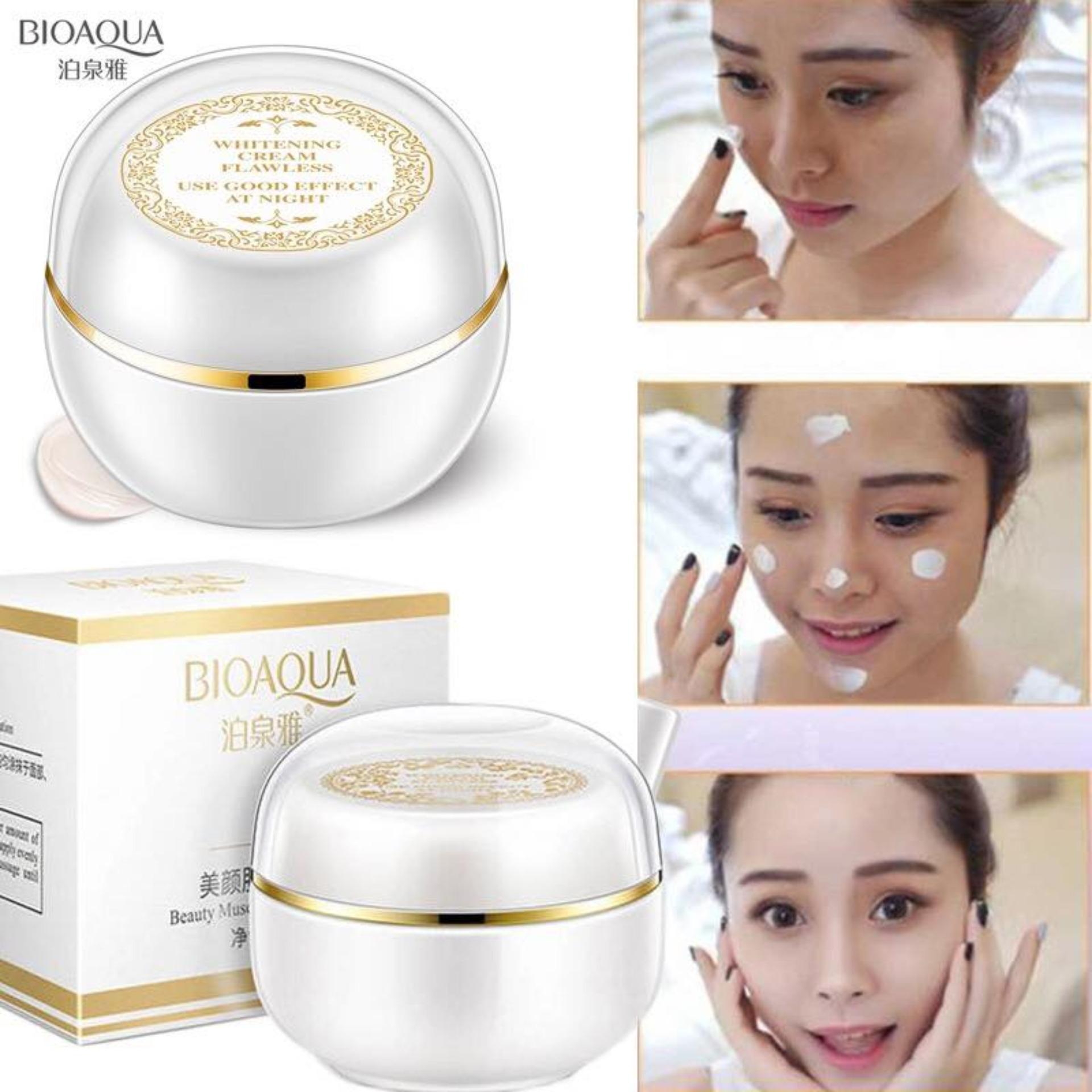 *สินค้าขายดี* BIOAQUA ครีมไข่มุก หน้าขาวกระจ่างใส ผิวเรียบเนียน BIOAQUA Lady Cream Magic Glow Freckle Removal Whitening Cream 30g