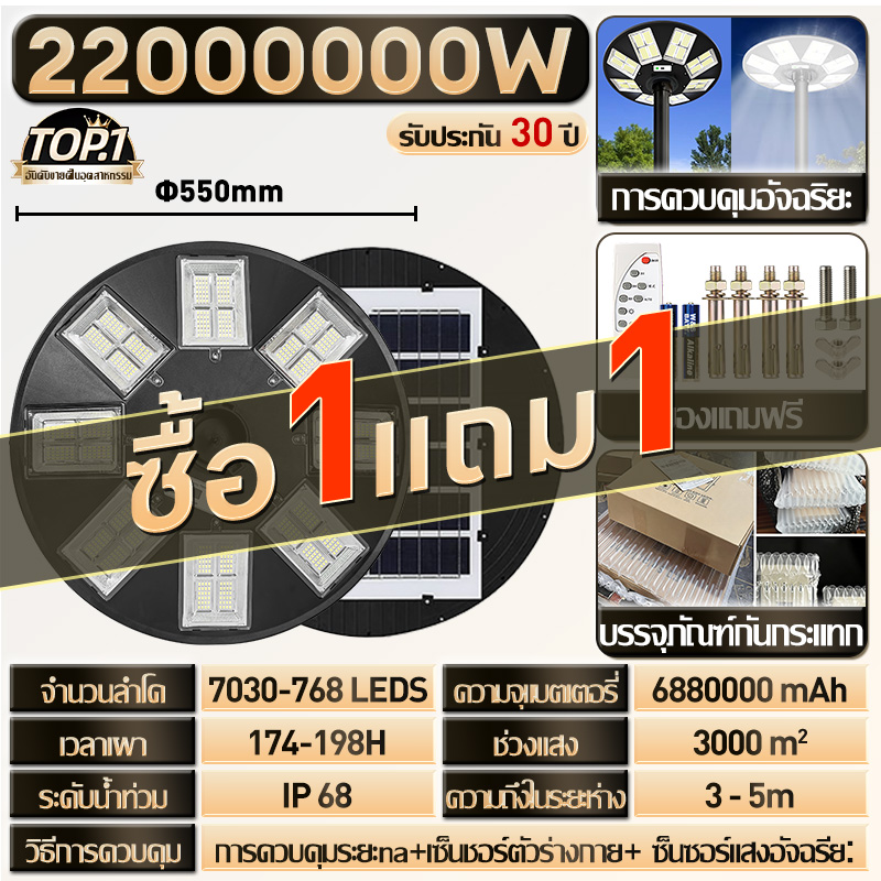 🔥ซื้อ1แถม1🔥ไฟโซล่าเซลล์ ไฟUFO ไฟโซล่าเซล Solar Light ไฟถนน UFO 28000000w ไฟยูเอฟโอ ไฟภายนอกอาคาร ไฟถนนLED ไฟ โซล่าเซลล์ ไฟแสงอาทิตย์ แสงสีขาว โคมไฟถนน ไฟถนนโซล่าเซลล์