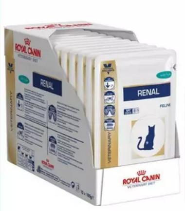 Royal Canin Renal Feline Pouch ขนาด 85g ( *12 ซอง) อาหารเปียก สูตรสำหรับแมว ที่ปัญหาเรื่องโรคไต