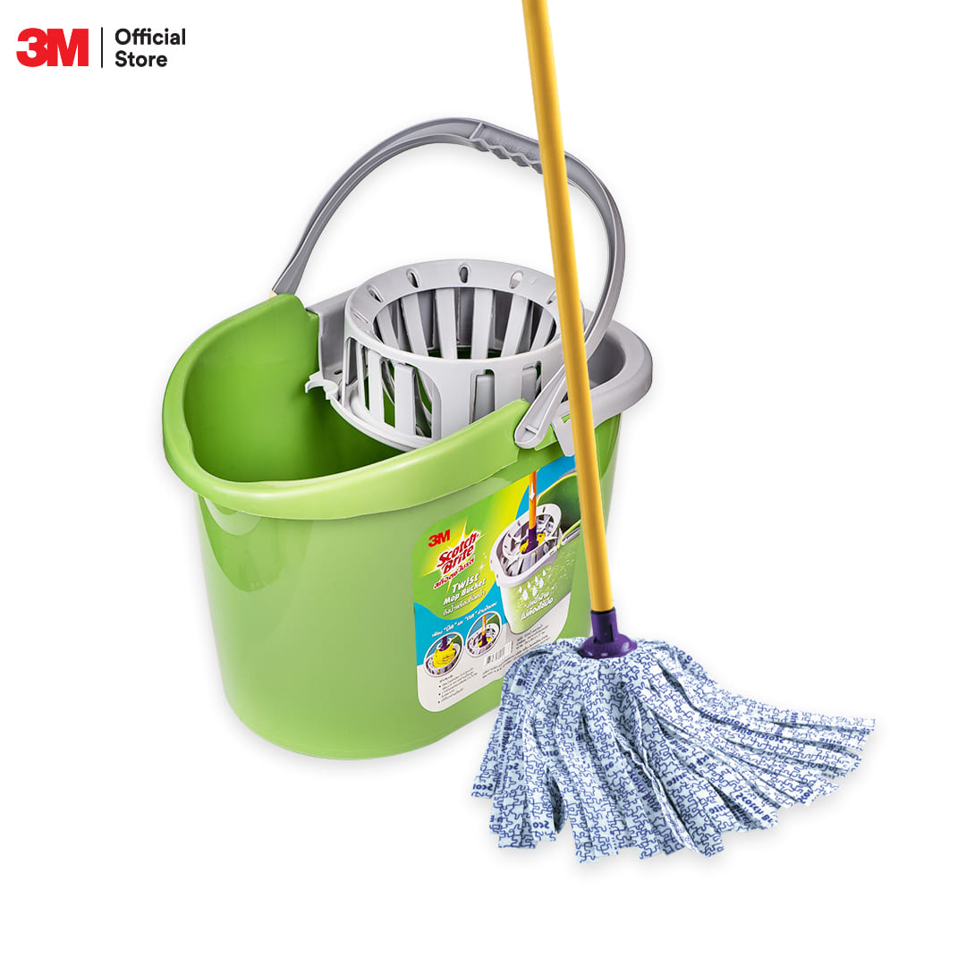 สก๊อตช์-ไบรต์® เมจิก ม็อบ Magic Mop Scotch-Brite® Twist Mop Bucket Green สก๊อตช์-ไบรต์ ถังบิดม็อบ