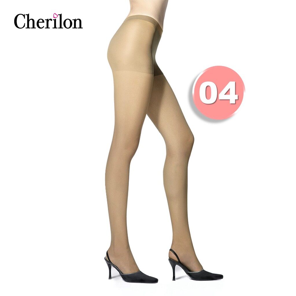 Cherilon Support ถุงน่องซัพพอร์ท เชอรีล่อน สีเนื้อ ดำ ขาว กระชับกล้ามเนื้อเรียวขา คลายความเมื่อยล้า (1 คู่) NSB-009