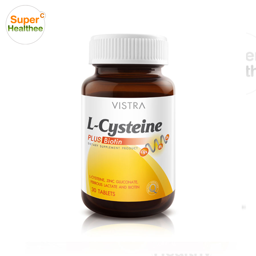 Vistra L-Cysteine Plus Biotin (30 เม็ด) ผม และ เล็บ