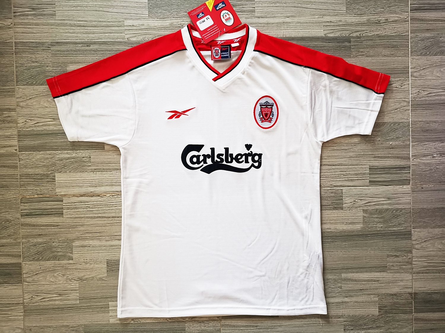 เสื้อฟุตบอลย้อนยุคลิเวอร์พุล ชุดเยือน ปี 1998/1999 เกรดแฟนบอล Liverpool Retro Away AAA GRADE JERSEY 1998/1999