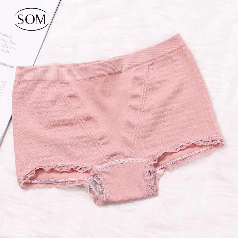 SOM Underwear กางเกงในผ้าทอ สวมใส่สบาย สะโพกเข้าที่ดีต่อสุขภาพกางเกงในผู้หญิง นุ่มตูดสุดๆเก็บพุงกระชับก้น ผ้านุ่ม A02