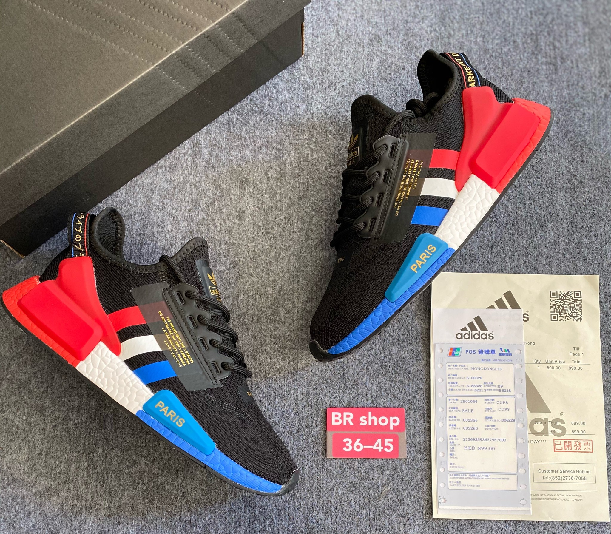 【Sneaker.OX】รองท้าAdidass NMD V2 Running BLACK BLUE WHITE RED รองเท้าวิ่งชาย หญิง สินค้าพร้อมส่ง สินค้าตรงปก100%