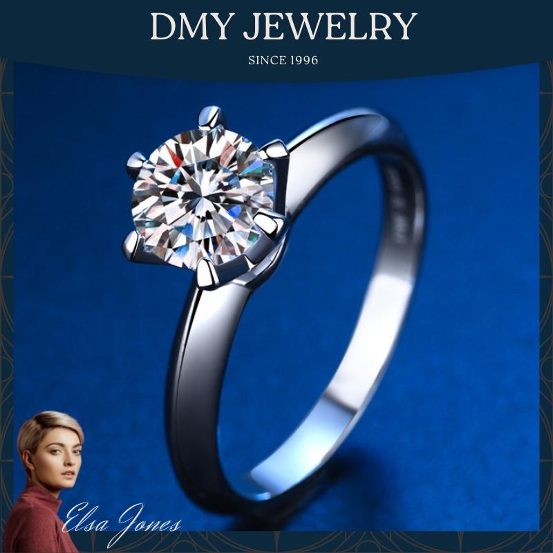 DMY Jewelry แหวนเงิน 925แท้/ แหวน คู่ กับ แฟน/ แหวนเงินเเท้ ผญ/ แหวนเงินเเท้/ แหวนเงินเเท้ ผญ/ ทอง18k แท้อิตาลี/ แหวนมงคล/ แหวนเพชร Moissanite หมั้นระดับพรีเมียม ราคา 975 บาท*ส่งฟรี