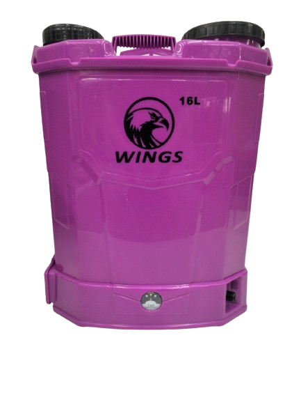 WINGS เครื่องพ่นยา แบตเตอรี่ 16 ลิตร รุ่น WG 16L สีม่วง แบตเตอรี่ เครื่องพ่นยา เครื่องฉีดน้ำ ถังฉีดพ่นยา ฆ่าหญ้า ละออง พ่นยา ฉีดยา เกษตร พ่นยาแบต