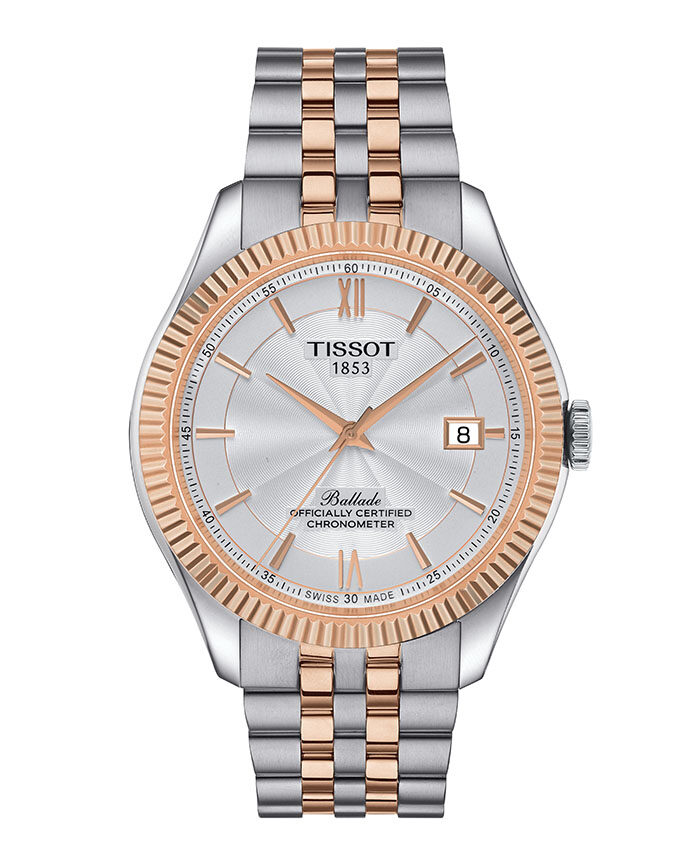 Tissot Ballade Powermatic 80 COSC ทิสโซต์ บัลลาร์ด สีเงินโรสโกล T1084082227800 นาฬิกาผู้ชาย ราคา 41,300 บาท*ส่งฟรี