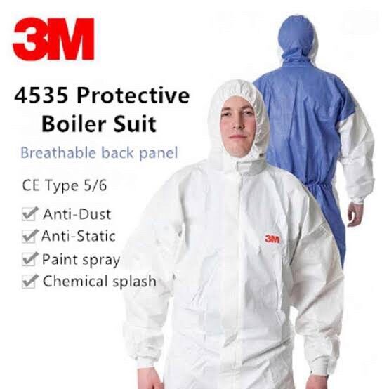 M PPE 3M4535 ชุดป้องกันเชื้อ สารเคมี ชุดโคเวอรัล Coverral suit พีพีอี
