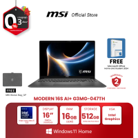 MSI NOTEBOOK MODERN 16S AI+ G3MG-047TH | 16″(FHD+) | Intel Core Ultra 5 322 | Intel Graphics | 16GB DDR5 | 512GB NVMe PCIe SSD | Windows 11 Home + Microsoft Office Home 2024 (โน้ตบุ๊ก) [Pre-Order จัดส่งภายใน7-15วัน]