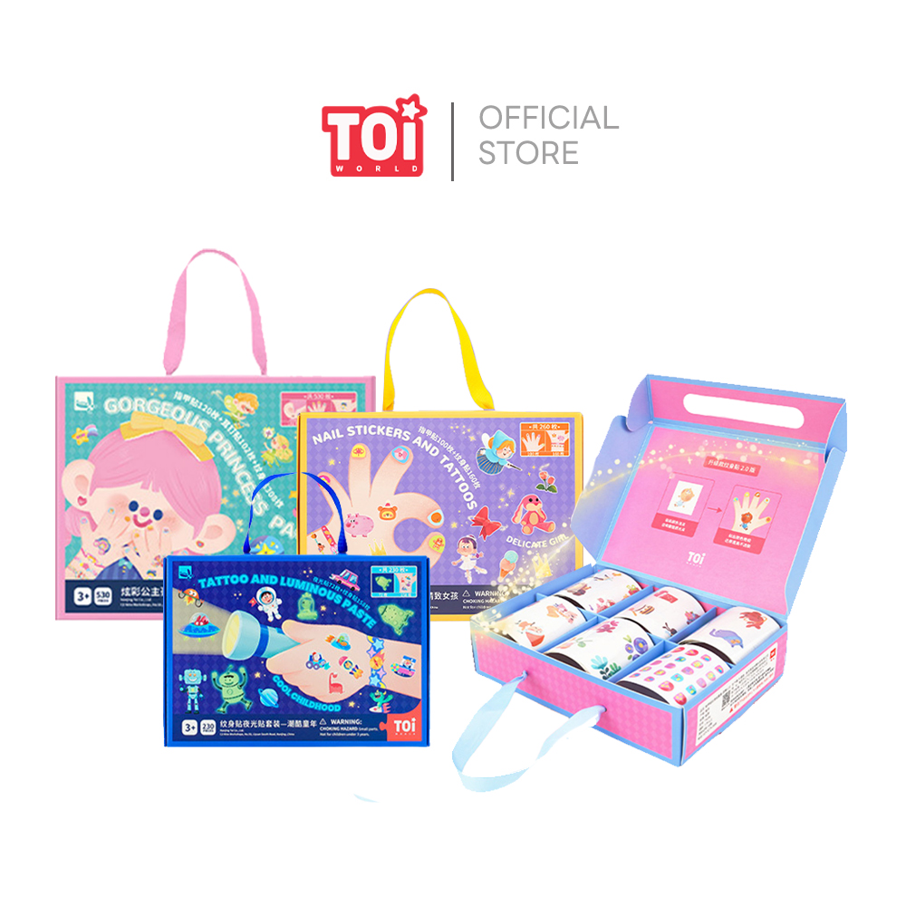 TOi - สติ๊กเกอร์แทททูสำหรับเด็ก มาพร้อมสติ๊กเกอร์ติดเล็บ Nail Stickers and Tattoos for Kids : Cute, Non-Toxic and Easy to Remove from TOi ราคา 365 บาท*ส่งฟรี