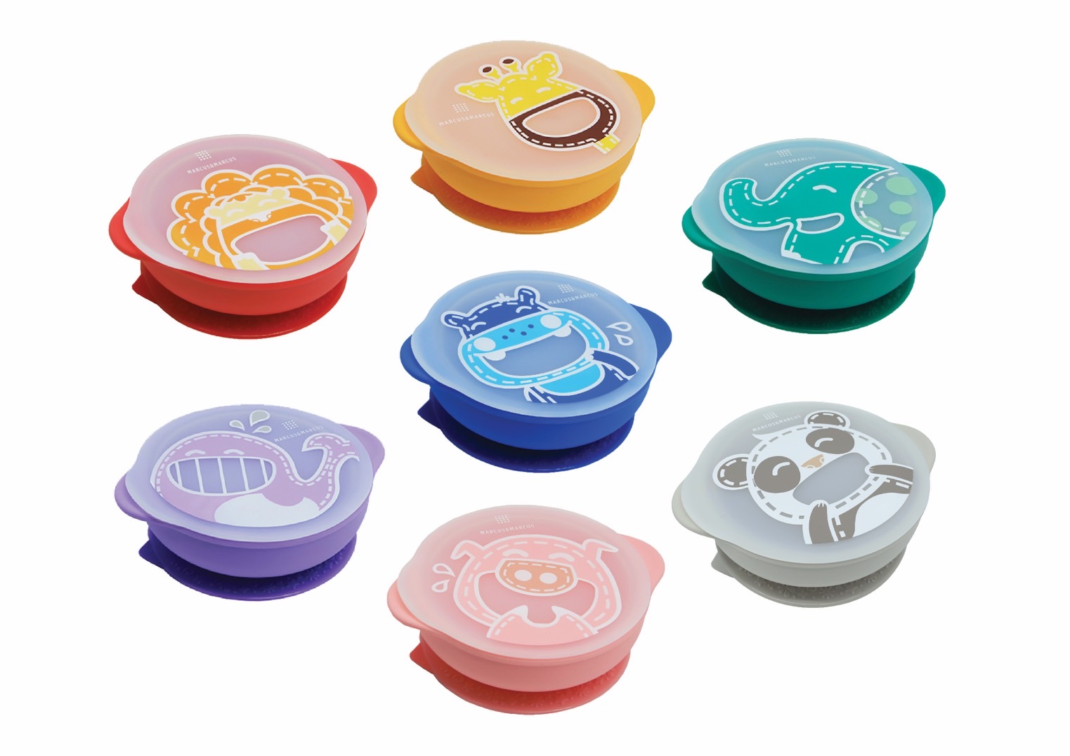 Marcus & Marcus ชามก้นดูดซิลิโคนแบบมีฝาปิด ราคา 550 บาท*ส่งฟรี