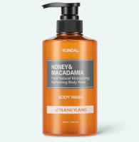 ครีมอาบน้ำจากเกาหลี แบรนด์ คุนดัล KUNDAL HONEY&MACADAMIA PURE NATURAL MOISTURIZING REFRESHING BODY WASH (500ml)