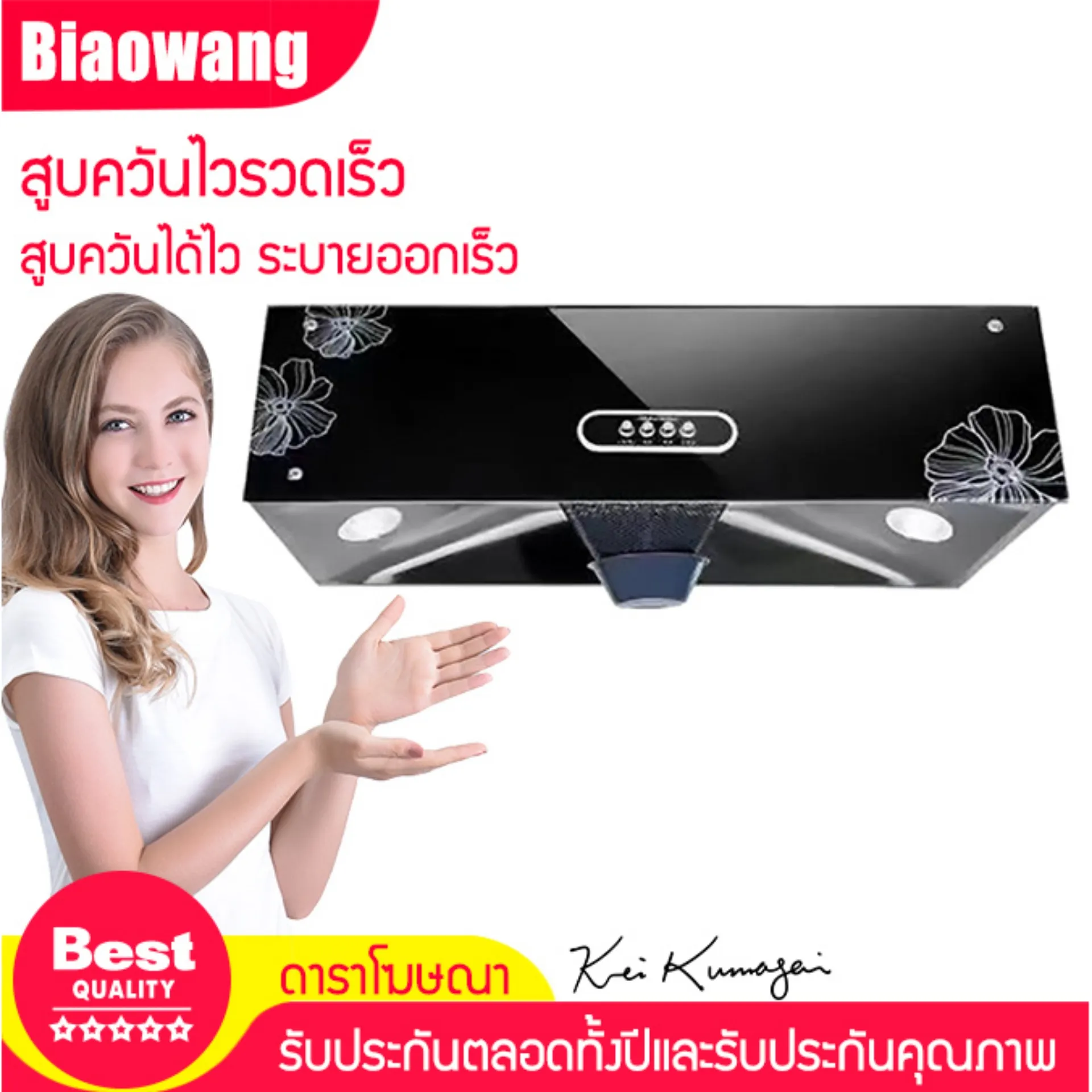 Biaowang เครื่องดูดควัน ดูดขนาดใหญ่ ดูดด้านบนสแตนเลสปั๊มเดี่ยว เครื่องดูดควัน เครื่องดูดควันแบบจีน