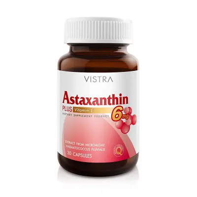 Vistra Astaxanthin 6mg วิสทร้า แอสตาแซนธิน . 30 capsule