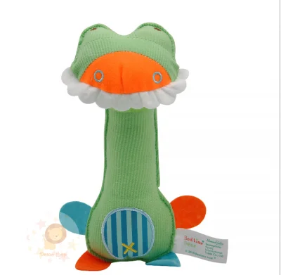 ตุ๊กตาจับเขย่าแล้วจะมีเสียงกรุ๊งกริ๊ง บีบมีเสียงช่วยเสริมสร้าง และกระตุ้นพัฒนาการ ( Safari Squeeze Me Rattle Toy )
