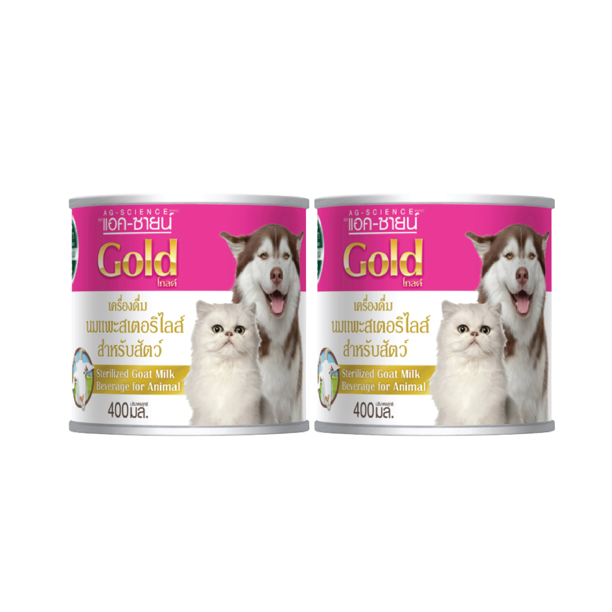 AG-Science แอค-ซายน์ โกลด์ นมแพะสเตอริไลซ์ 400 มล. x 2 กระป๋อง ราคา 133 บาท*ส่งฟรี
