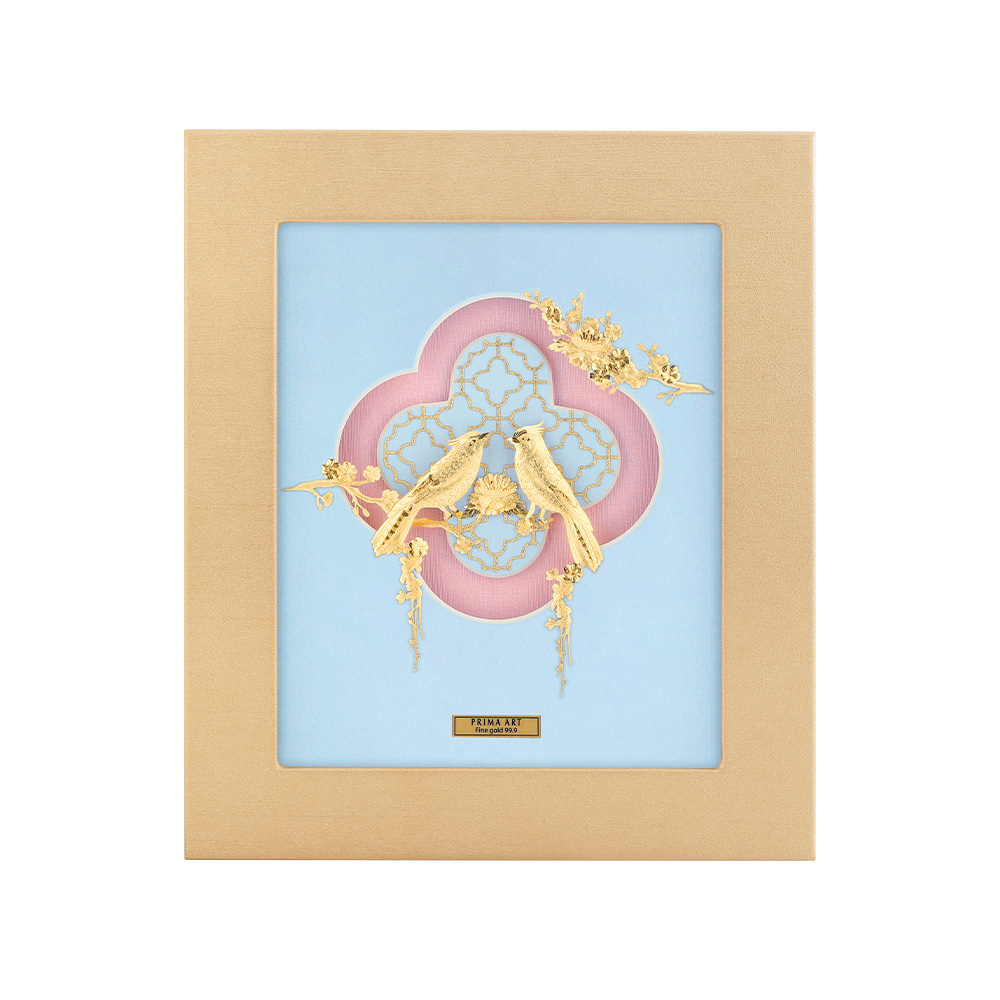 PRIMA ภาพหัตถศิลป์นกคู่มงคล รหัสสินค้า 712S0017-01 ราคา 6,280 บาท*ส่งฟรี