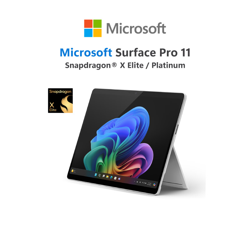 โน้ตบุ๊ก แล็ปท็อป Microsoft Surface Pro 11/Snapdragon X Elite/16Gb/512Gb /แพลตตินัม/Windows 11Home ราคา 65,890 บาท*ส่งฟรี