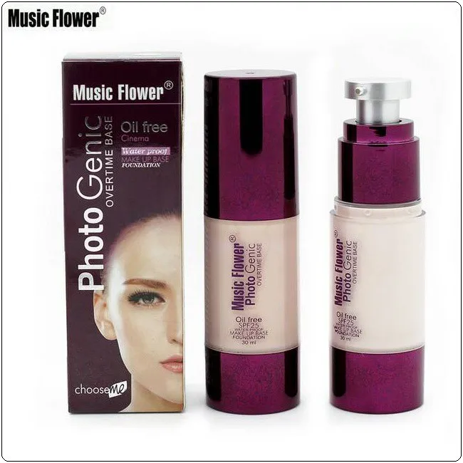 Music flower photogenic overtime foundation oil free รองพื้น ครีมรองพื้น มิวสิค ฟลาวเวอร์ โฟโตจีนิค โอเวอร์ไทม์ ฟาวเดชั่น เครื่องสำอาง