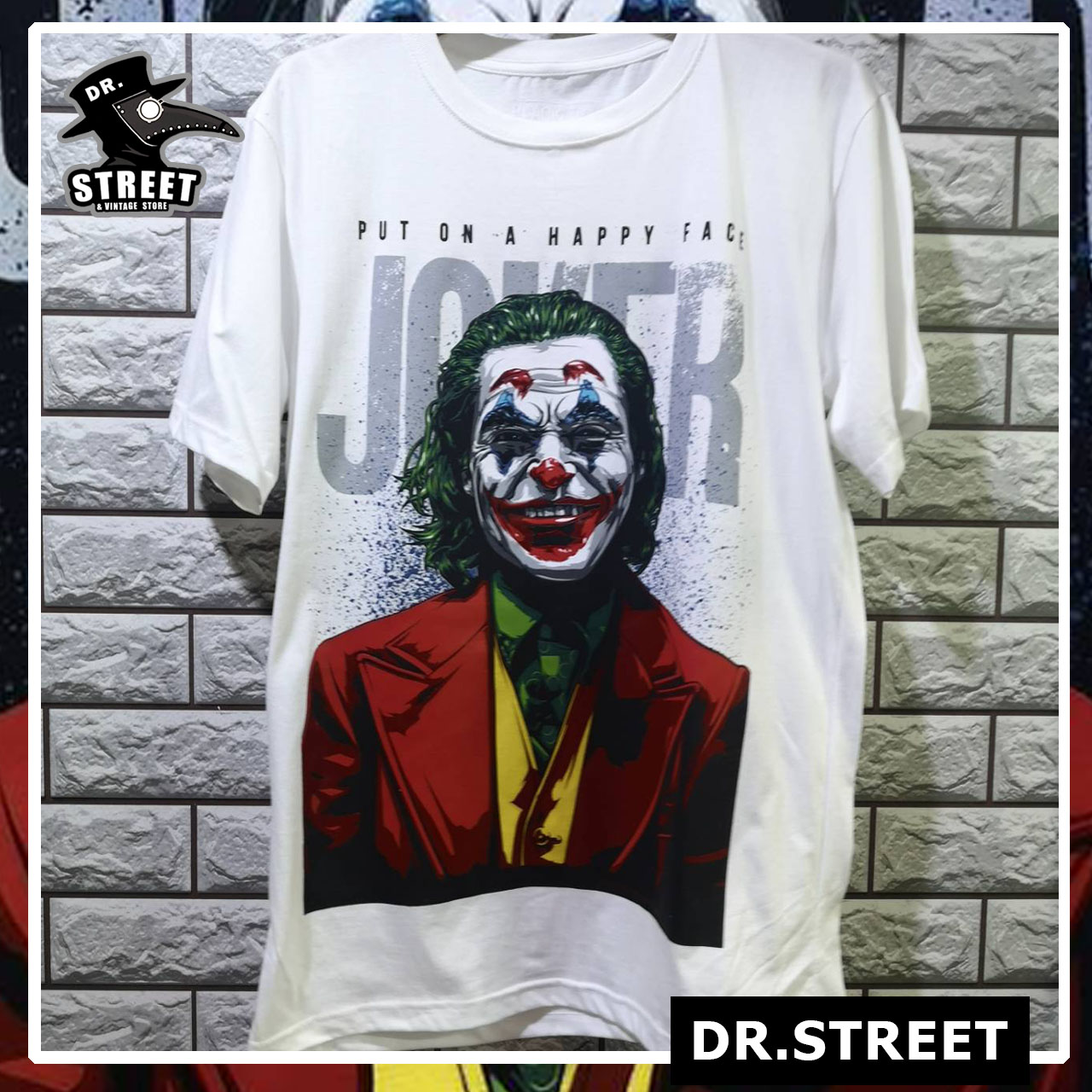 Dr.street เสื้อยืด Joker เสื้อโจ๊กเกอร์ เนื้อผ้า cotton 100% BlackTimber