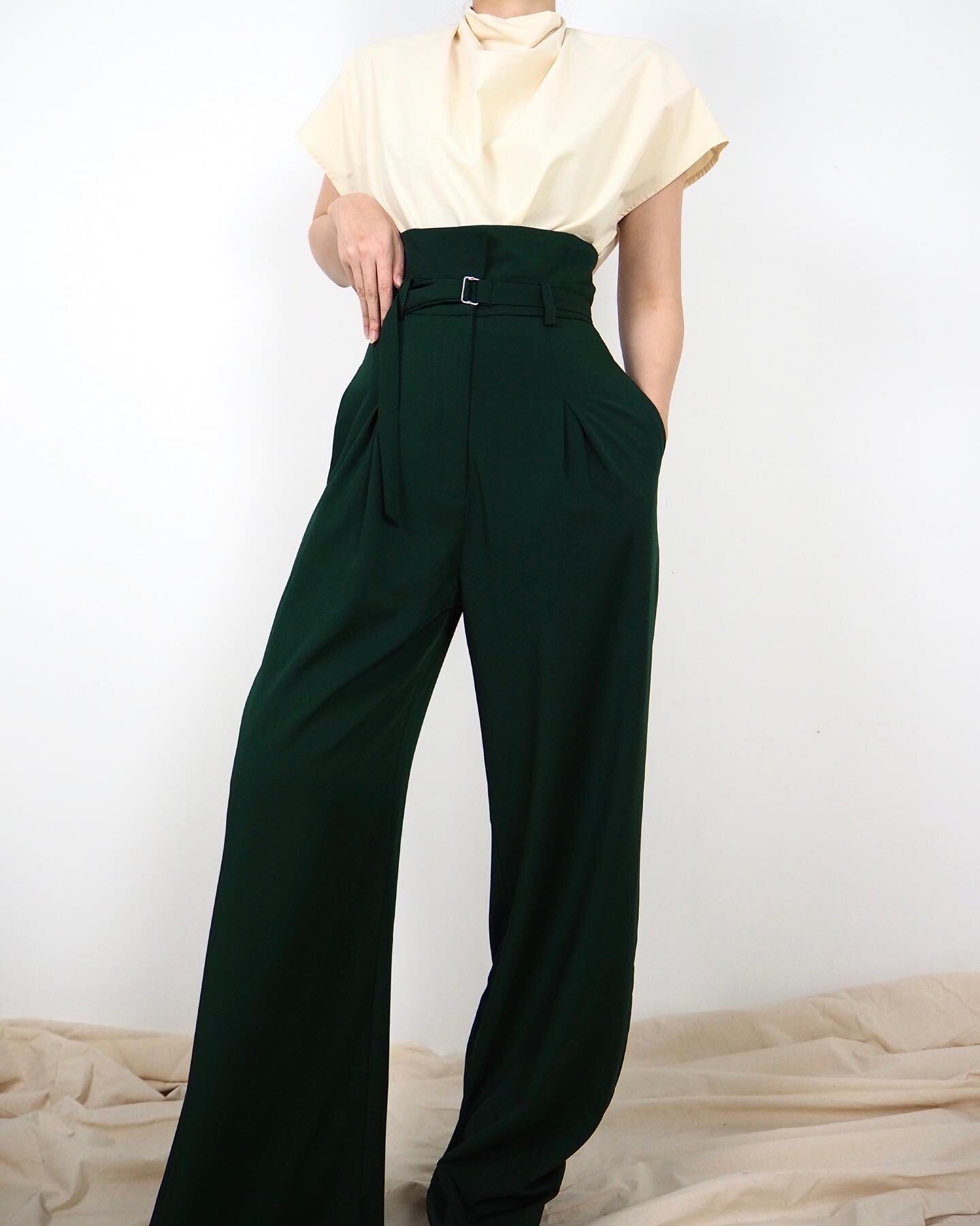 Srikiatden Studio - กางเกง Corset waist trousers