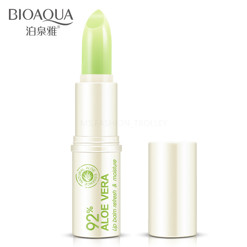 ลิปบาร์ม ลิปมัน4g บํารุงริมฝีปากให้ความชุ่มชื้น Bioaqua Natural Aloe Lip Balm พร้อมส่งจากไทย