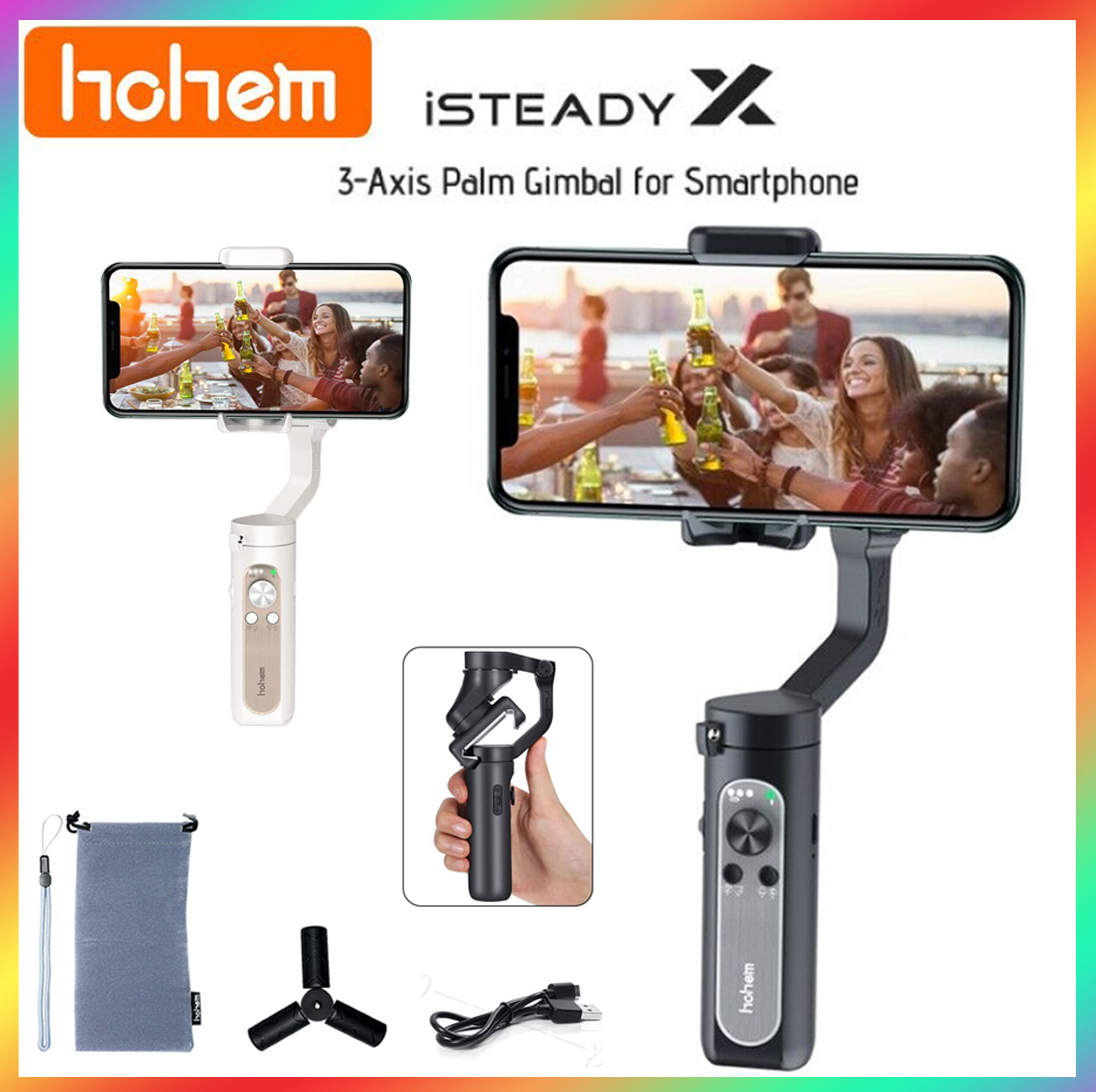 Hohem iSteady X Ultralight 3-Axis Palm Smartphone Gimbal ไม้กันสั่นสำหรับมือถือ