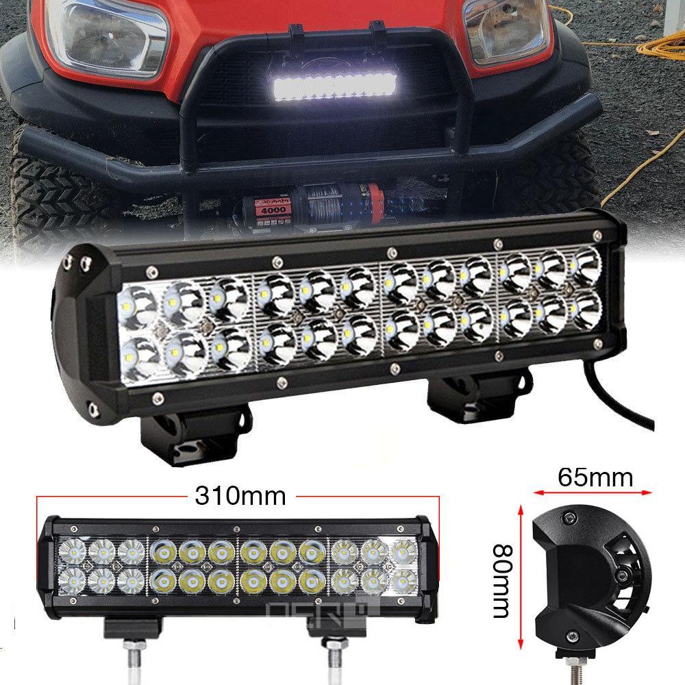 LED LIGHT BAR SPOT FLOOD BEAM 72W 12 Inch. โคมไฟรถยนต์บาร์ยาว 72 วัตต์ ขนาด 12 นิ้ว/30 CM. ไฟหน้ารถ ไฟรถส่องสว่าง สำหรับติดบนหลังคารถ หน้ารถยนต์ รถจี๊ฟ Jeep เอทีวี ATV รถกระบะ รุ่น SuperBright เเสงขาว จำนวน 1 ชิ้น