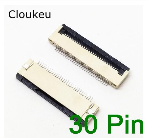 ช่องสายแพร Pitch 0.5mm Socket FFC Flexible Flat Cable 4P 6P 8P 10P 12P 14P 16P 18P 20P 22P 24P 26P 28P 30P 32P 34P 36P 40P 50P 54P 60P