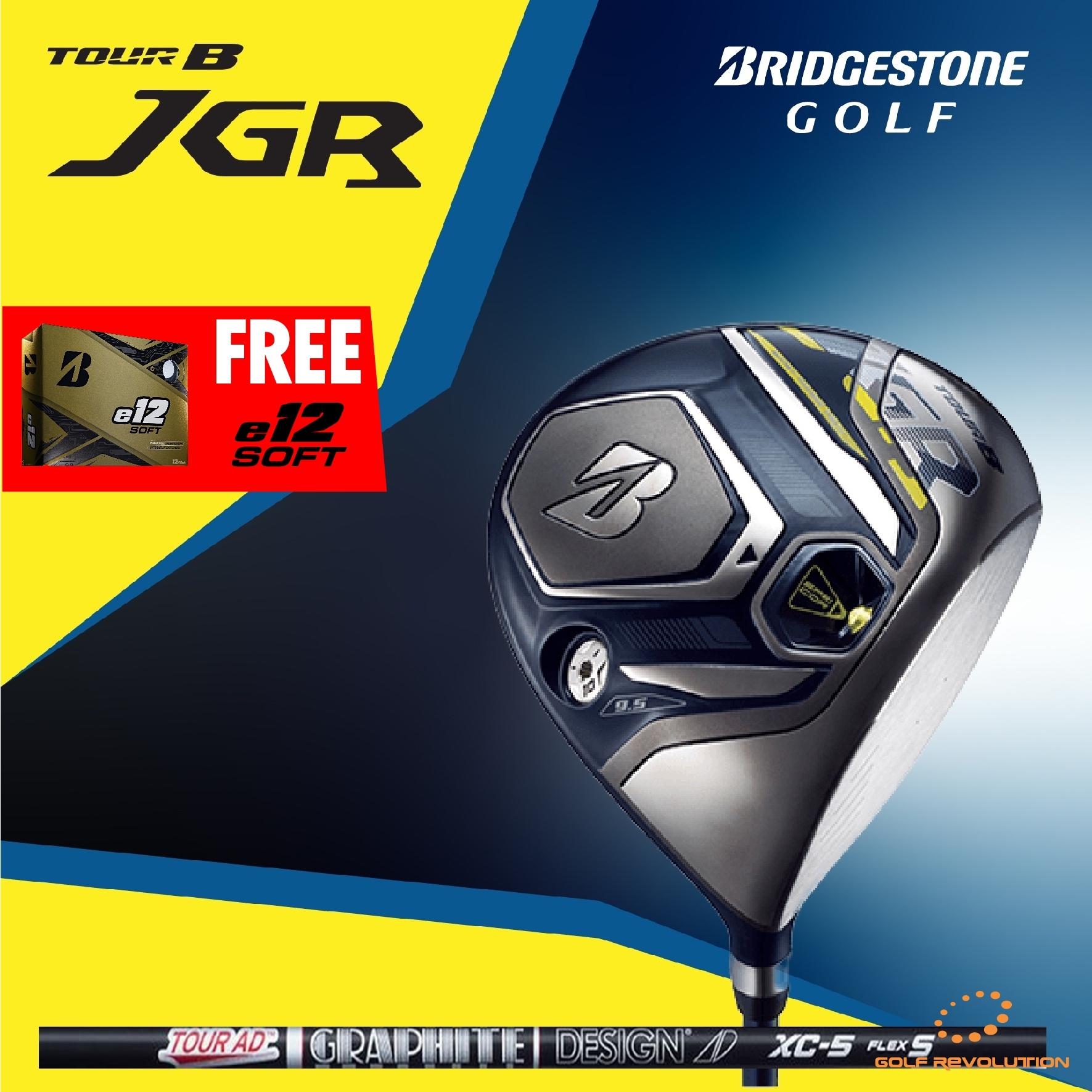 หัวไม้ Bridgestone golf - NEW Tour B JGR driver with TourAD XC-5 carbon shaft