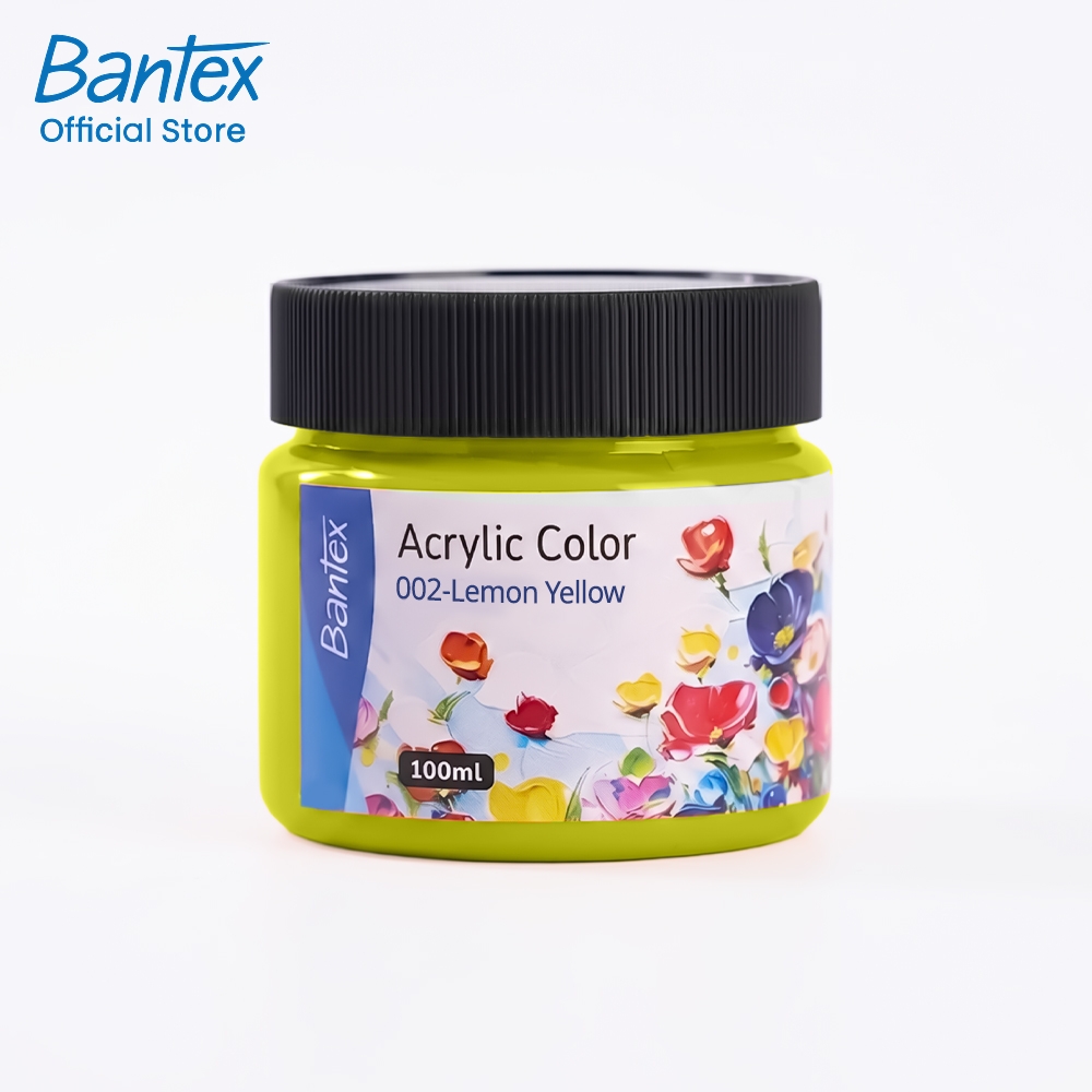 Bantex สีอะคริลิค สีน้ำวาดภาพ สีเพ้นท์ สีสด มีคุณภาพ กันน้ำเมื่อแห้ง ขนาด 100ml Acrylic Color