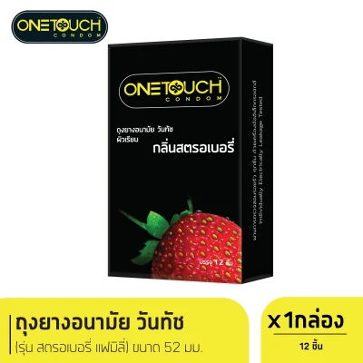 condom Onetouch Strawberry Family Pack 12 pcs smooth texture size 52