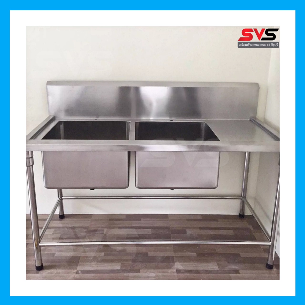 อ่าง 2 หลุม อ่างล้างจาน ซิ้งค์ ซิ้งค์ล้างจาน ซิงค์สเตนเลส ขนาด ก70xย150xส80 ซม. สเเตนเลสเกรด 304.. ราคา 15,500 บาท*ส่งฟรี