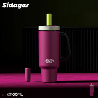 Sidagar 1100ML ความจุขนาดใหญ่ แก้วน้ํา 316 สแตนเลส เคลือบเซรามิก แก้วเก็บอุณหภูมิ ถ้วยน้ํากีฬากลางแจ้ง Sports Water Cup