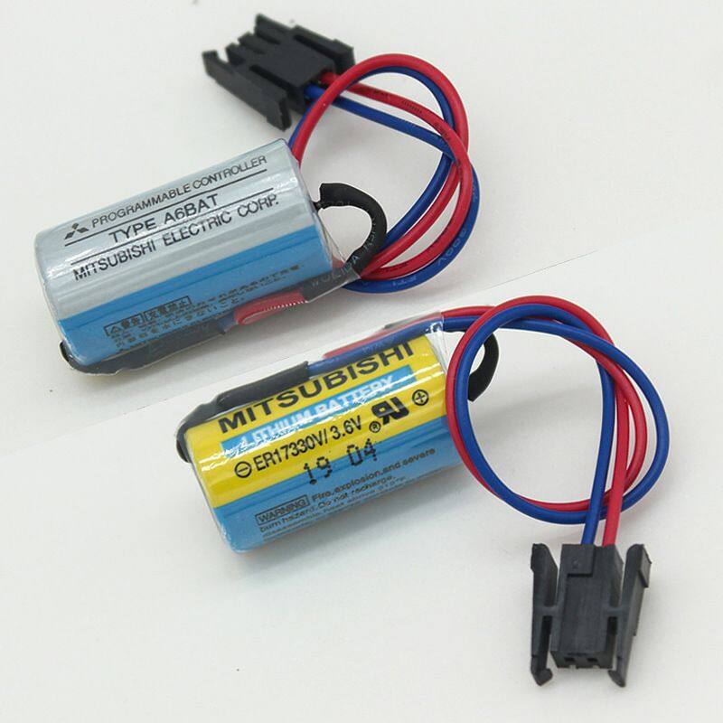 ถ่านPLC Mitsubishi ER17330V / 3.6V A6BAT Lithium PLC Industrial Battery with Plugของแท้รับประกัน