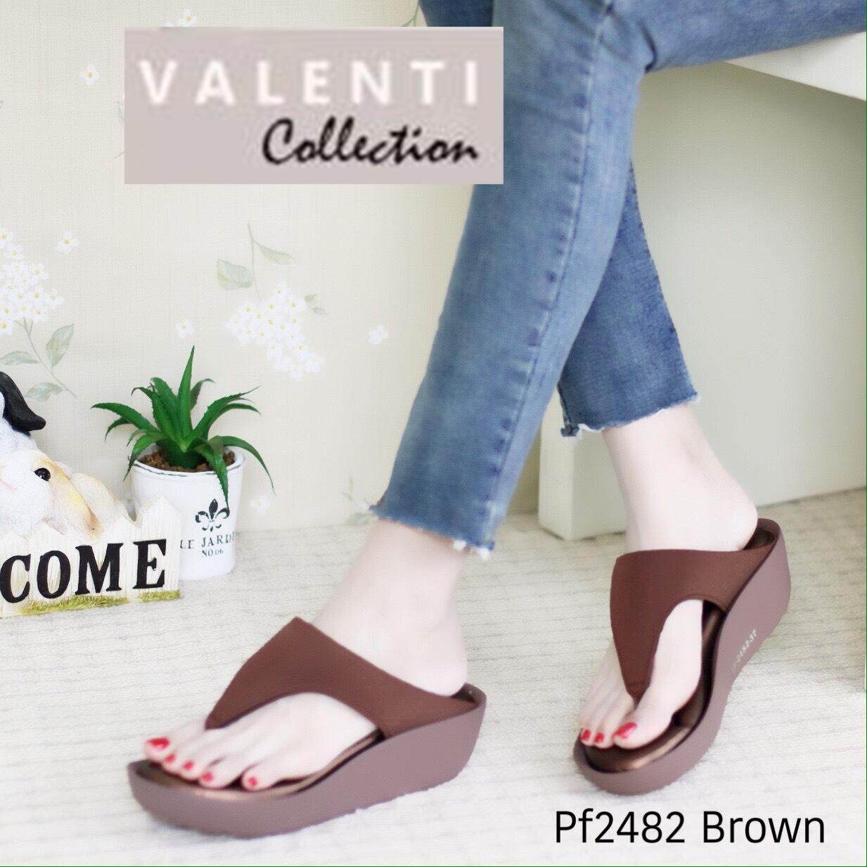 Valenti Collection รองเท้าเพื่อสุขภาพ Health & massage Therapy super soft SOFASHOES รุ่นขายดี นุ่มมาก เบา ใส่สบาย รุ่น PF2482 Brown (สีน้ำตาล)