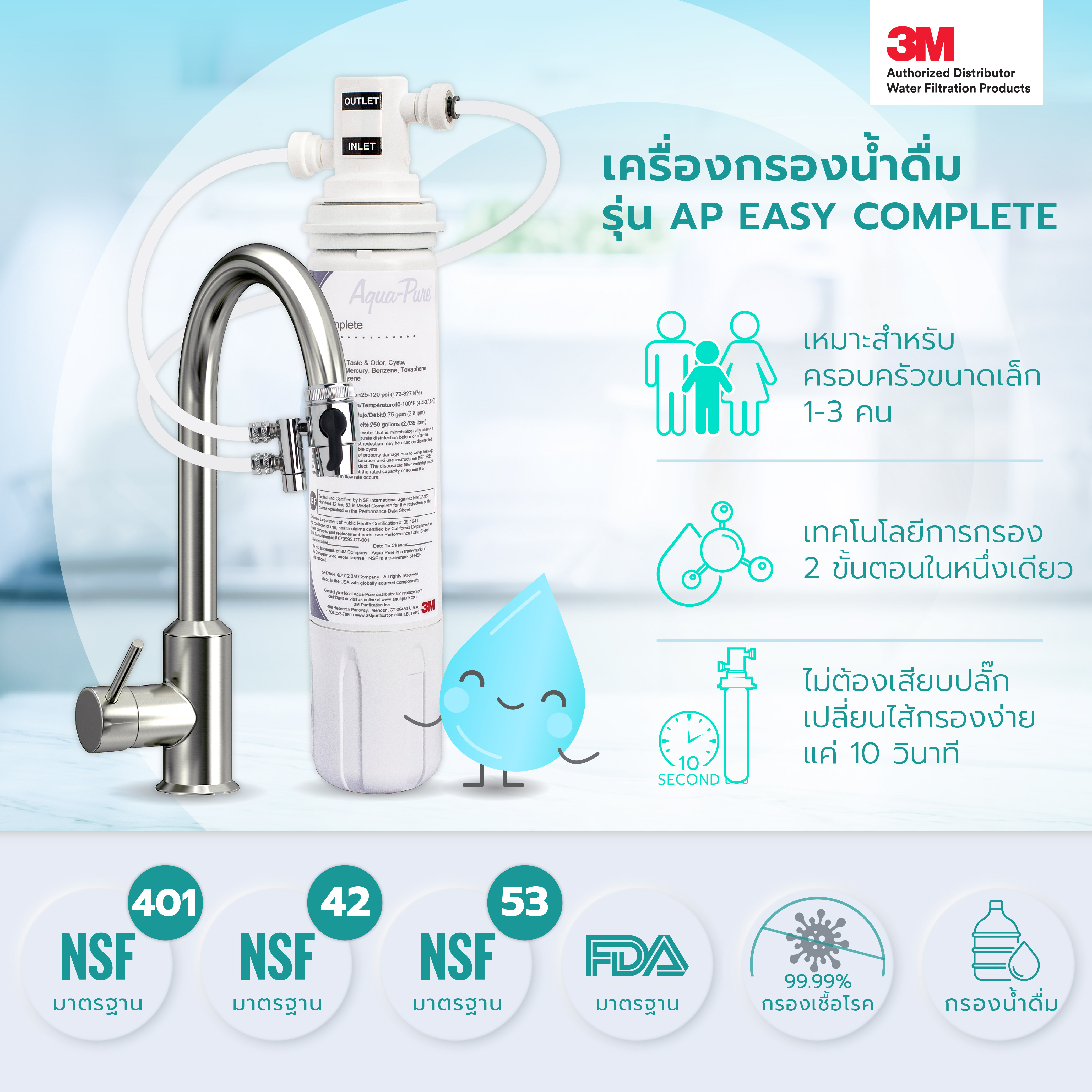เครื่องใช้ไฟฟ้าขนาดเล็ก 3M (เครื่อง) AP Easy Complete (DIY)